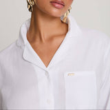 Luxury Cotton Modal Long Pyjama Set in White - UK Size 10