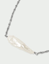 Grace Pearl Necklace in Silver
