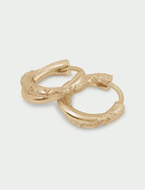 Mast Interlocking Huggie Earrings in Gold