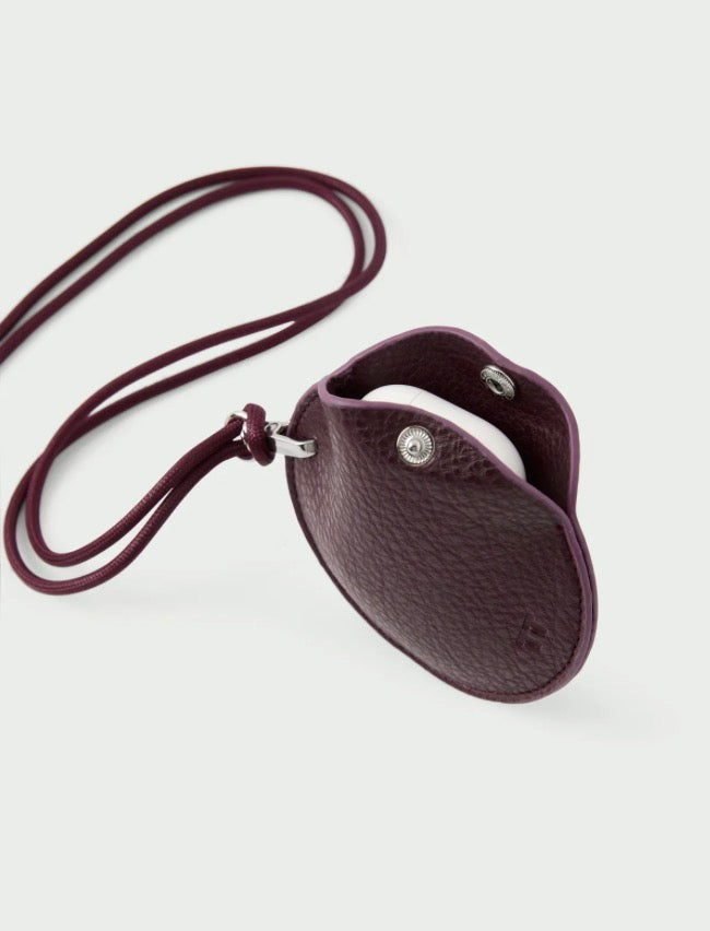 Tutti & Co Serenity AirPod Pouch Lanyard – Burgundy