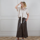 CHALK Avery Satin Top in Champagne