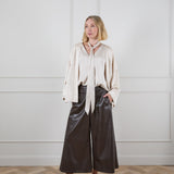 CHALK Avery Satin Top in Champagne