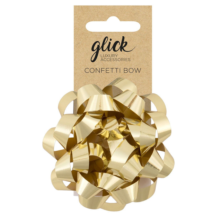 Luxury Paper Confetti Large Bow - Gold