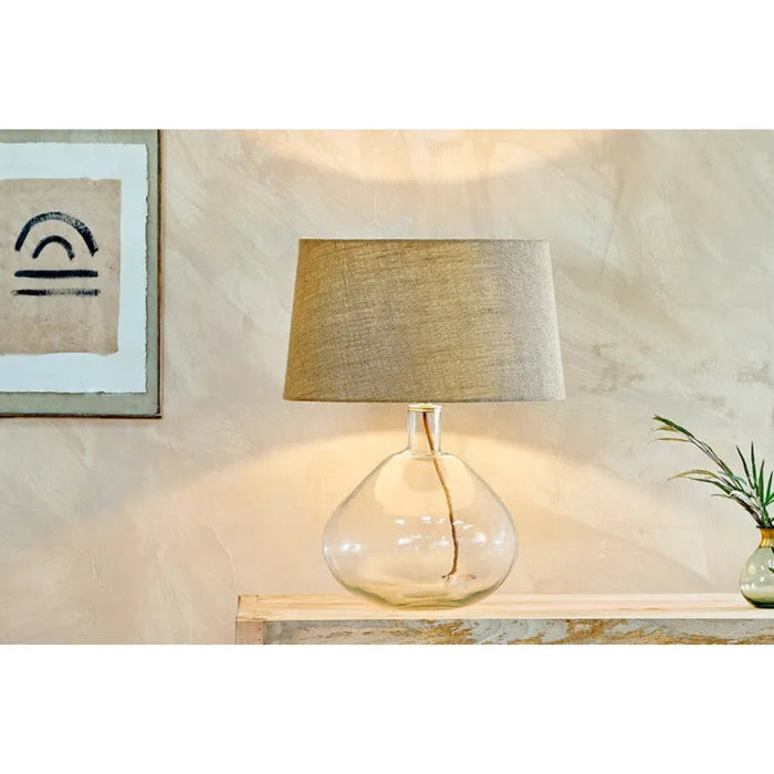 Baba Glass Large Wide Lamp - Clear Glass