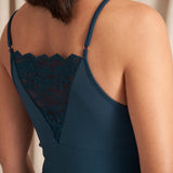 Luxury Bamboo Lace Maxi Chemise - Teal