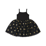 Bob & Blossom Black & Gold Glitter Heart Dress