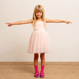 Bob & Blossom Pale Pink with Gold Moon & Stars Dress