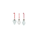 Calida Glass Baubles - Clear Crackle (Set of 3)