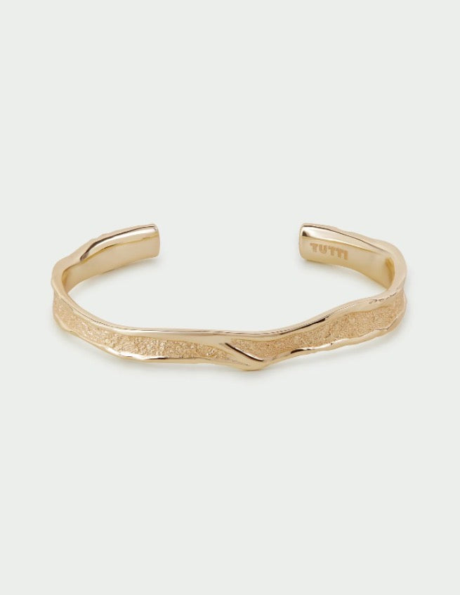 Branch Organic Bangle in Gold