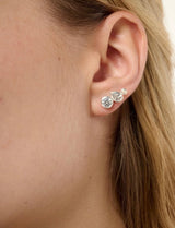Pure Pearl & Crystal Earrings in Silver