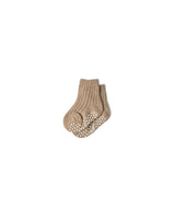 CHALK Be Happy Cashmere Blend Baby Socks in Beige