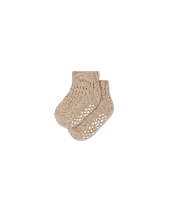 CHALK Be Happy Cashmere Blend Baby Socks in Beige