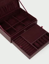 Serenity Large Jewellery Box in Burgundy