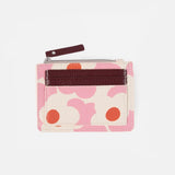 Pink & Orange Flower Short Patch Purse