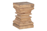 Disha Carved Mango Wood Side Table - Natural – view 10