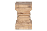 Disha Carved Mango Wood Side Table - Natural – view 11