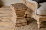 Disha Carved Mango Wood Side Table - Natural – view 5