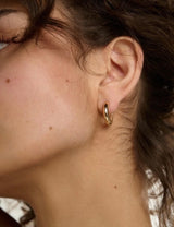 Shade Medium Hoop Earrings in Gold