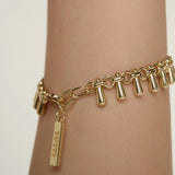 Dewdrop Bracelet Teardrop Chain Bracelet - Gold