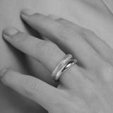 Mirage Double Band Ring - Silver