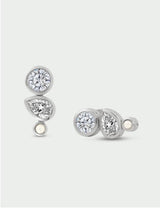 Pure Pearl & Crystal Earrings in Silver
