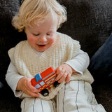 Orange Tree Toys Fire Engine First Push Toy