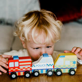 Orange Tree Toys Fire Engine First Push Toy