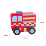 Orange Tree Toys Fire Engine First Push Toy