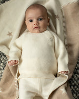 CHALK Fawn Reversible Star Blanket in Cream & Beige