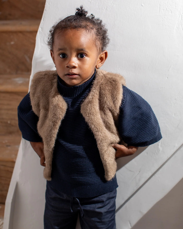 CHALK Baby Doe Gilet in Dormouse