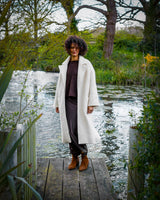 CHALK Sienna Wool-Blend Coat in Light Beige