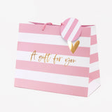 Luxury Pink Stripe Gift Bag