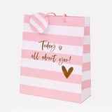 Luxury Pink Stripe Gift Bag
