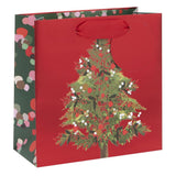 Stephanie Dyment Festive Tree Red Gift Bag - Small