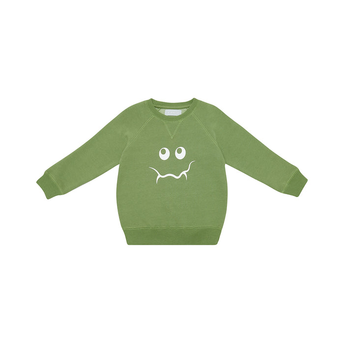 Bob & Blossom Monster Sweatshirt - Olive Green