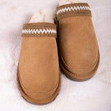 Hallie Mule Sheepskin Slippers - Chestnut