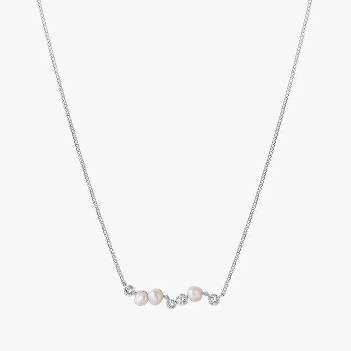 Oyster Freshwater Pearl Necklace - Silver