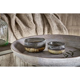 Janka Glass Tealights - Charcoal (Set of 2)