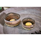 Janka Glass Tealights - Charcoal (Set of 2)
