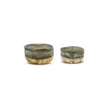 Janka Glass Tealights - Charcoal (Set of 2)