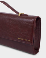 Katie Loxton Alma Clutch – Cherry Patent Crackle