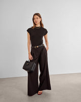Katie Loxton Nova Hand Woven Top Handle Bag – Black