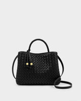 Katie Loxton Nova Hand Woven Top Handle Bag – Black