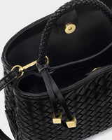 Katie Loxton Nova Hand Woven Top Handle Bag – Black