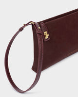 Katie Loxton Orin Twist Lock Small Shoulder Bag – Cherry Suedette / Cherry Distressed