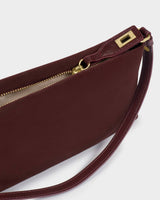 Katie Loxton Orin Twist Lock Small Shoulder Bag – Cherry Suedette / Cherry Distressed