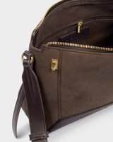 Katie Loxton Charlbury Crossbody Bag – Bitter Chocolate Suedette / Bitter Chocolate