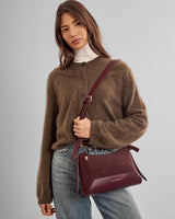 Katie Loxton Charlbury Crossbody Bag – Cherry Suedette / Cherry
