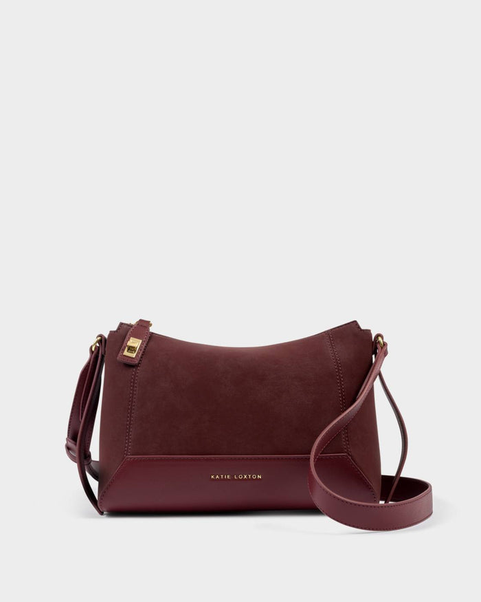 Katie Loxton Charlbury Crossbody Bag – Cherry Suedette / Cherry