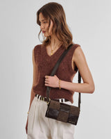 Katie Loxton Taya Crossbody Bag – Bitter Chocolate Patent Crackle / Bitter Chocolate Suedette